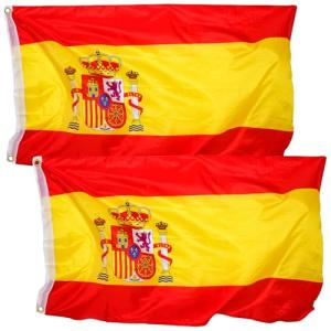 REGALUKOS 2 Unidades Bandera de España de 90 x 150 cm | Aut…