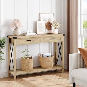 Mueble entre, pasillo, consola con 2 cajones, 110 x 30 x 78…