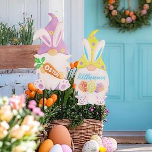 TERESA'S COLLECTIONS Gnomo decorativo para Pascua, 60 cm, d…
