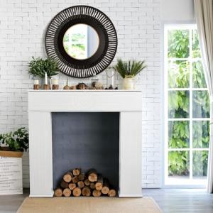 FOERPL Consola decorativa para chimenea, 107 x 18 x 100 cm,…
