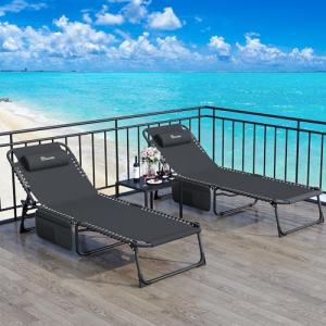 YITAHOME 2X Tumbona Plegable Playa 190x60cm, Tumbonas Jardi…
