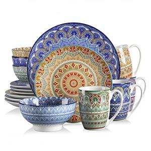 vancasso serie Mandala Vajilla 16 piezas Vajillas de Porcel…