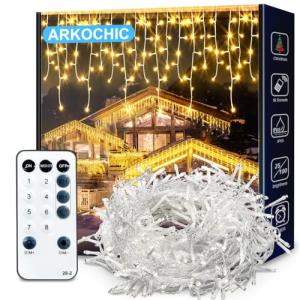 ARKOCHIC 30M Cortina Luces Navidad Exterior Balcon, 960LED…