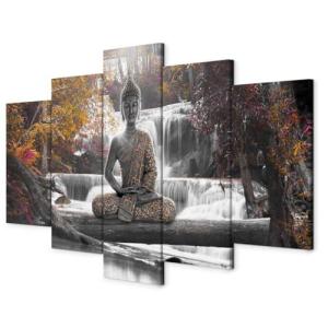 murando Cuadro en Lienzo Buda Buddha 200x100 cm 5 Piezas -…