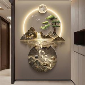 YuchiFa Decoración de pared 3D, esculturas de pared con luz…