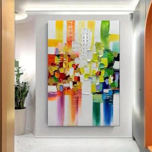 XIAOYIWIN Arte de pared con textura de color con vistas a l…