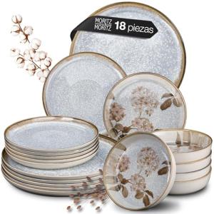 Moritz & Moritz Blossom - Vajilla de 18 piezas para 6 perso…