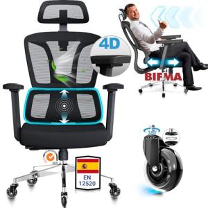 MELOKEA Silla de Oficina Ergonómica 200 KG, Silla de Escrit…