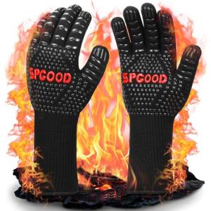 SPGOOD Guantes Barbacoa Guantes Horno Altas temperaturas La…