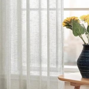 Deconovo Cortinas Visillo con Efecto Lino - Translucidas y…
