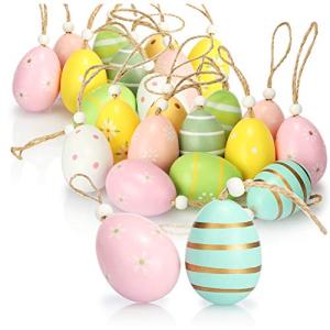 com-four® 24x Huevos de Pascua Colgantes - Decoraciones de…