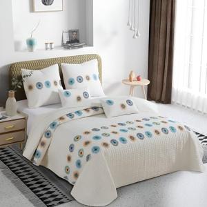 Colcha Boutí Bordada Cama 90 (180x270) para Verano y Entret…