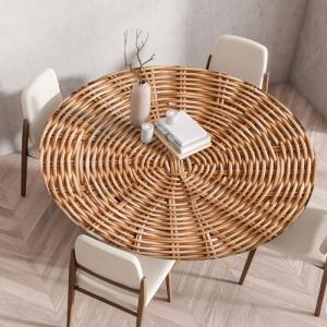 Chickwin Manteles de Mesa Impermeable Redondo Lavable, Mant…