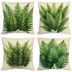 Fundas Cojines 80x80 cm Juego de 4 Beige Cojines Exterior I…