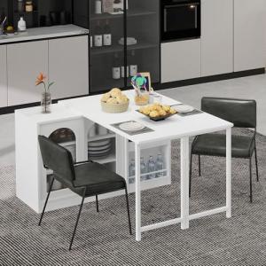 boorbin Moderna mesa de bar, extensible, giratoria 360°, co…