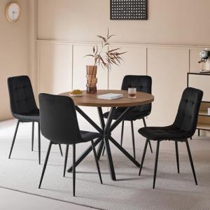 DEYARNA HOME Juego de Comedor Mesa Redonda 100cm y 4 Sillas…