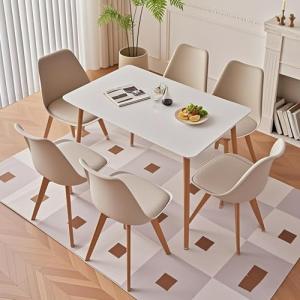 TTATC Mesa de Comedor con Juego de 6 Sillas, Mesa de Comedo…