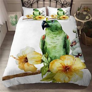 Chickwin Juego de Ropa de Cama 3D Tropical Pájaro Estampado…