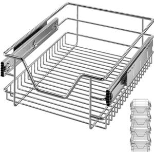 CASARIA® 4x Bandejas de Metal Telescópicas 40cm Cestas de A…