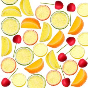 Bakiauli 35 Piezas Frutas Decorativas de Limón Artificiales…