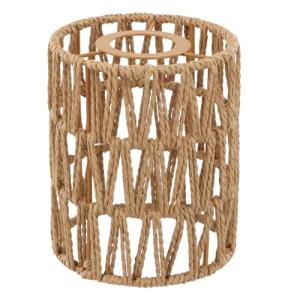 Pantalla de ratán natural, diseño bohemio, lámpara colgante…