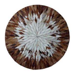 Alfombra de Piel Natural con Patchwork de Piel de Vaca, Alf…