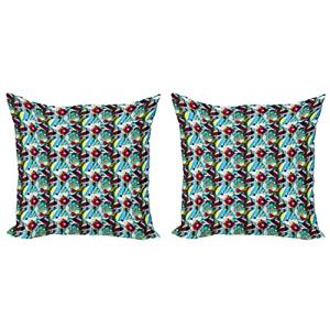 ABAKUHAUS Abstracto Set de 2 Fundas para Cojín, Sucio del A…