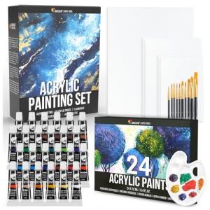 Set Pinturas (40 piezas) Zenacolor - 24x12ml Pinturas acril…
