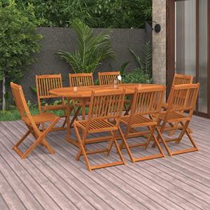 MOONAIRY Set de Comedor de jardín 9 Piezas, Mesa Terraza Ex…