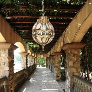 FDOIUTU jardín para exteriores lámpara colgante,metal imper…