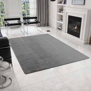 HomebyHome Alfombra Gris 120x160 cm Alfombra de Pelo Corto…
