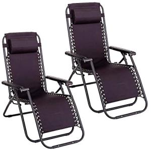 LOLAhome Pack de 2 sillas Gravedad Cero reclinables con Blo…