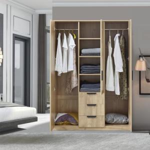 [en.casa] Armario Ropero Armario Closet con 3 Puertas 2 Per…