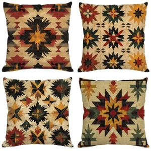 Boho Cojines Exterior Impermeable Lino Fundas Cojines 65x65…