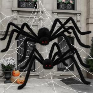 Axinyijia 2 Piezas Araña Grandes Halloween Decoracion, 75 c…