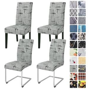 Alishomtll Juego de 4 o 6 fundas elásticas para silla, elás…