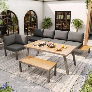 Moimhear Juego de salón de jardín para 6-7 personas, para j…