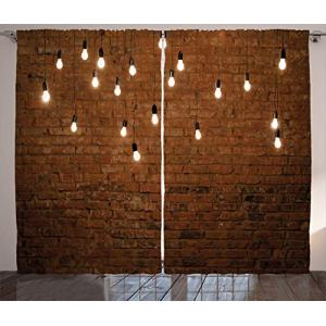 ABAKUHAUS Pared de ladrillo Cortinas, Rendimiento Wall Cent…