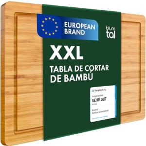 Blumtal Tabla De Cocina 100% Bambú - Tabla de Cortar de mad…
