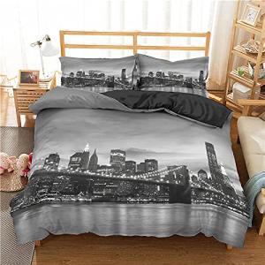 Impreso En 3D Nueva York Juego De Ropa De Cama 220X240Cm Ju…