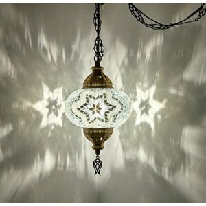 DEMMEX Lámpara colgante de techo con mosaico turco marroquí…