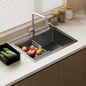 Stanew noxidable Fregadero Cocina 1 seno 68 x 45 cm, Sobre…