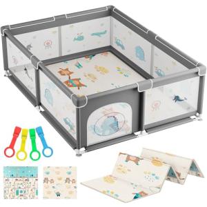 JUPPLIES Parque Infantil Bebe 150x180cm   Alfombra Bebe   5…