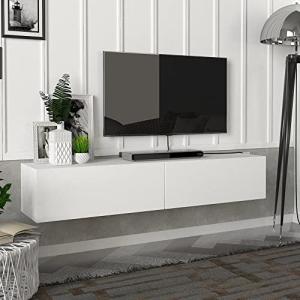[en.casa] Mesa TV Flotante Mueble TV Suspendido con 2 Compa…