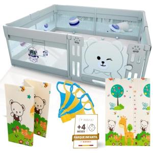 PARVULI Parque Infantil Bebe - Corralito Bebe con 6 agarrad…