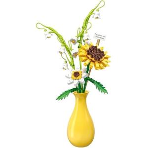 Flores artificiales decoracion hogar, Jarrón incluido - no…