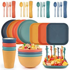 Czemo Vajilla de camping 4 Personas, Juego de Platos Campin…