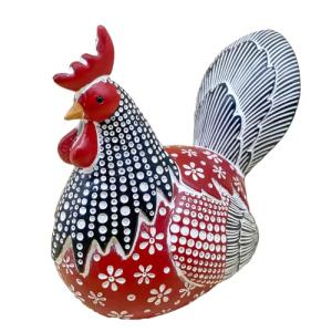 BY SIGRIS Origen Home Decor Gallo Figura de Gallina Rojo -…