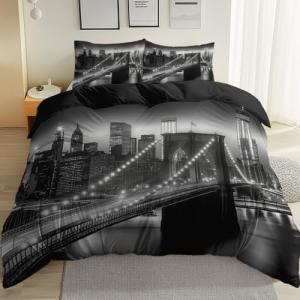 Funda Nórdica 135 Cm X 200 Cm Escena Nocturna De La Ciudad…