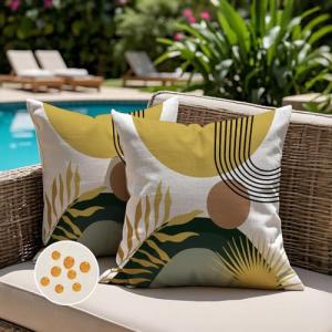 Jayusaror Fundas de Cojine 40x40 Exterior Impermeable Verde…